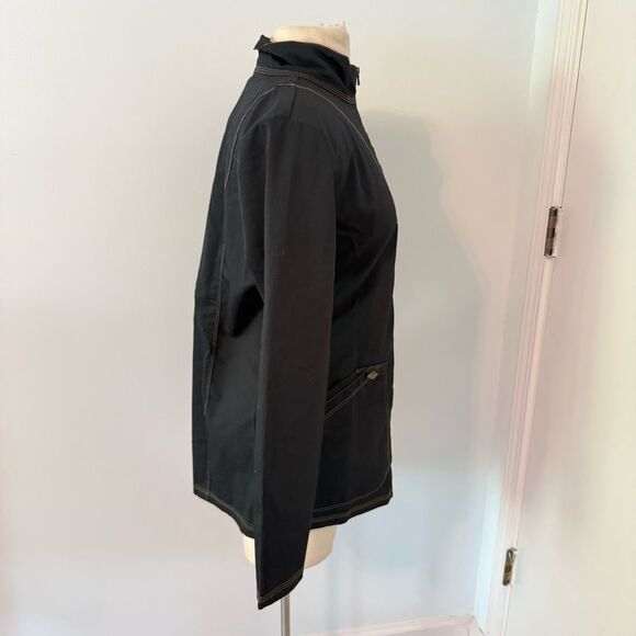 Dickies Essence Black Warm Up Scrubs Jacket Size Medium DK302 - Picture 5 of 8